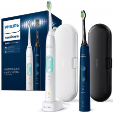 Szczoteczka soniczna PHILIPS Sonicare ProtectiveClean Seria 5100 HX6851/34 - dwie sztuki