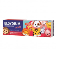 ELGYDIUM Kids Emoji pasta dla dzieci w wieku 3-6 lat o smaku orzeźwiającej truskawki 1000 ppmF 50 ml