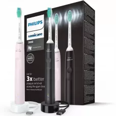 Szczoteczka PHILIPS Sonicare  3100 HX3675/15 2szt. Black+Pink + 4 końcówki gratis