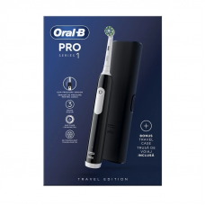 Szczoteczka elektryczna Braun Oral-B PRO Series 1 Travel Edition czarna z etui podróżnym