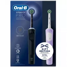 Zestaw szczoteczek Braun Oral-B Vitality PRO Protect X Clean Black+ Lilac