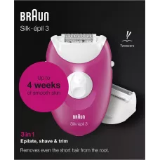 Depilator Braun Silk-epil 3 SE3-276 ciemny róż